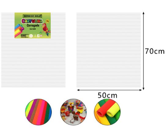 CARTULINA CORRUGADA BERNICE BLANCA