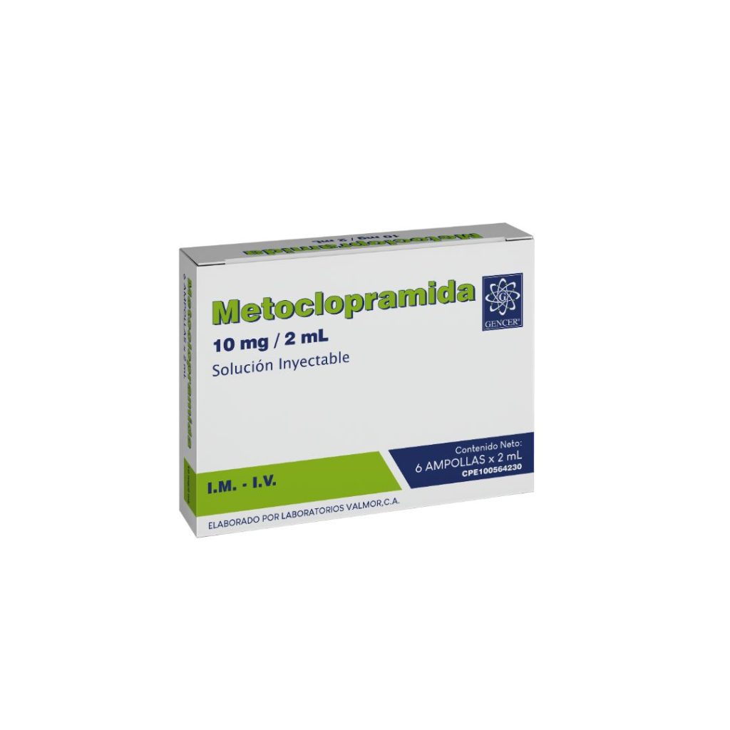 METOCLOPRAMIDA 10MG/2ML X 1AMP IM IV SOL INY GENCER