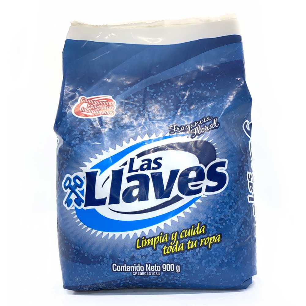 DETERGENTE LAS LLAVES 900GR FLORAL POLVO