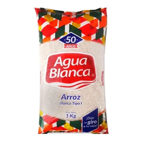 ARROZ AGUA BLANCA 1KG 1% PREMIUM