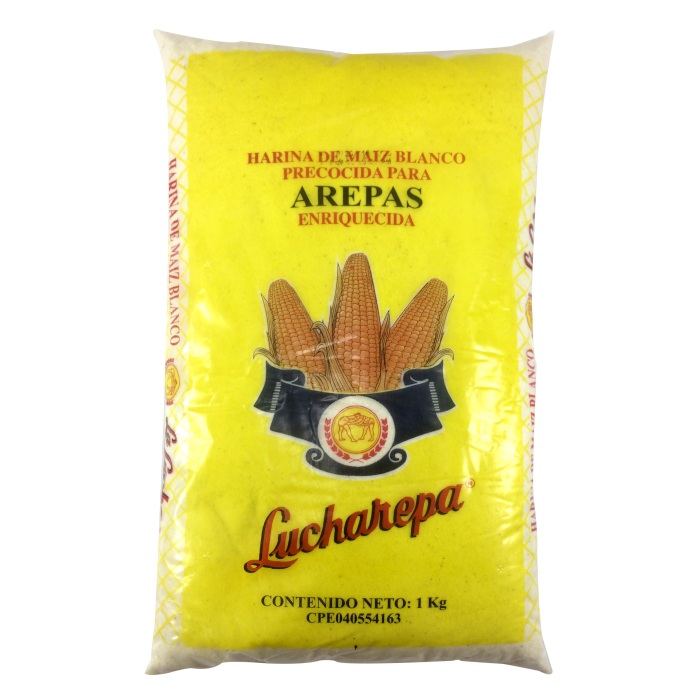 HARINA DE MAIZ LUCHAREPA 1KG BLANCA