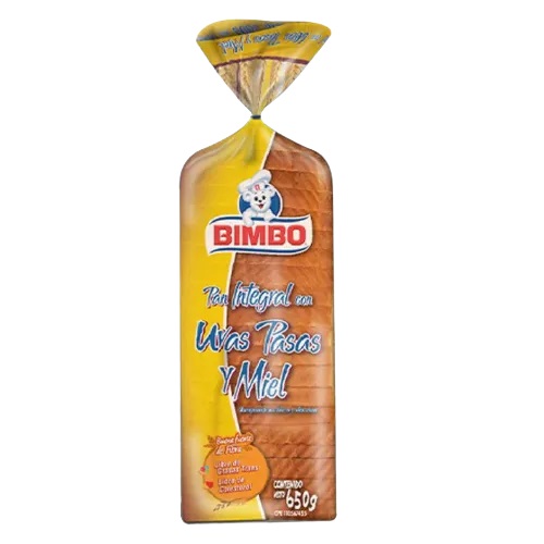 PAN SANDWICH BIMBO 650GR PASAS MIEL