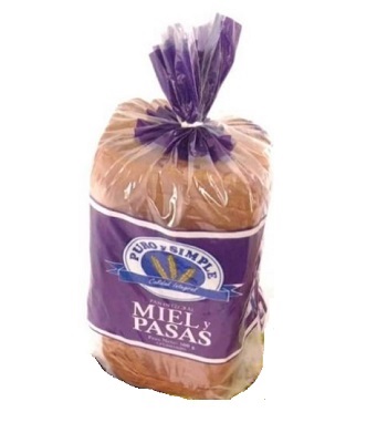 PAN SANDWICH PURO Y SIMPLE 500GR MIEL PASAS