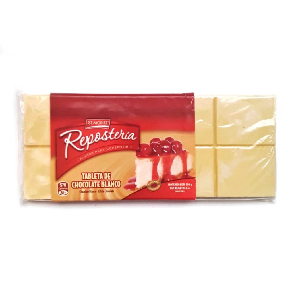 CHOCOLATE ST MORITZ 500GR BLANCO