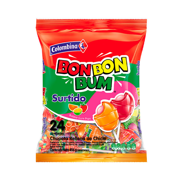 CHUPETA BON BON BUM 24UND SURTIDAS