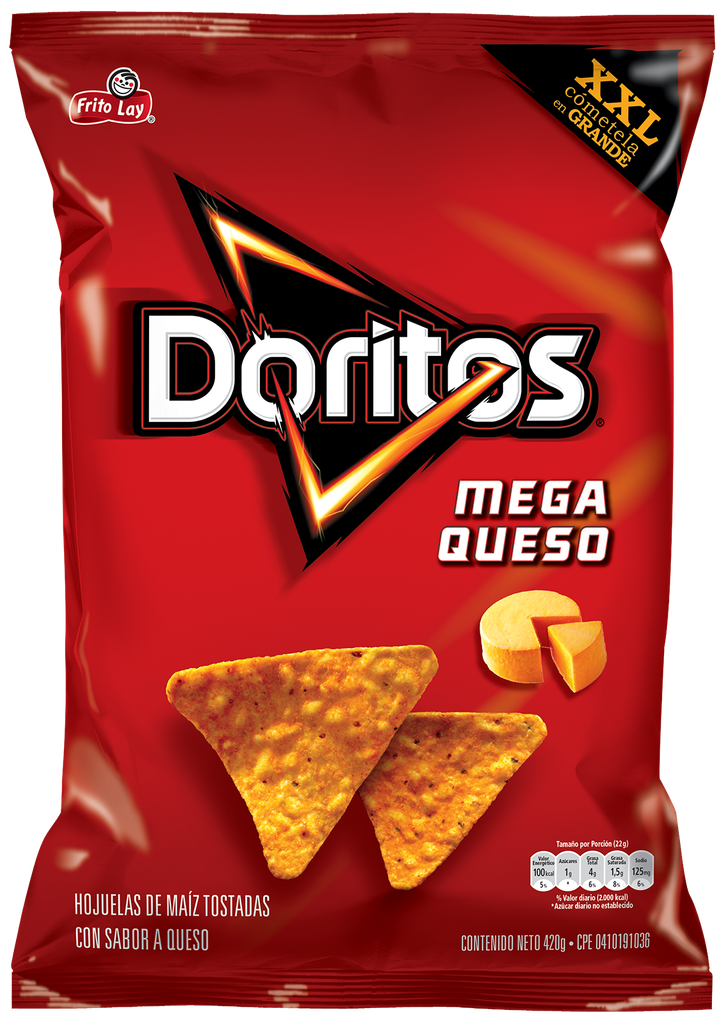 SNACK DORITOS 420GR XXL MEGA QUESO