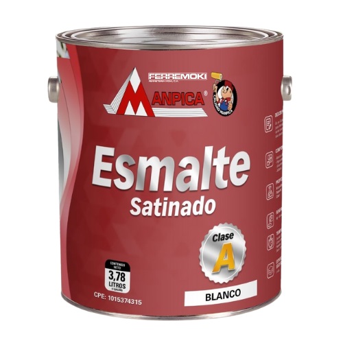ESMALTE BLANCO SATINADO MANPICA GALON