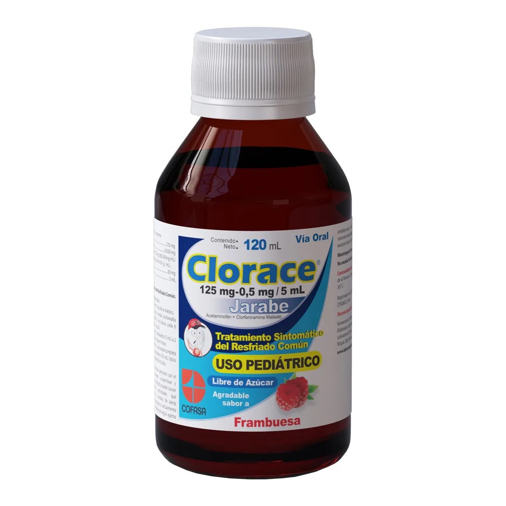CLORACE JBE PED 125MG 0,05MG/5ML X 120ML ACETAM CLOFER COFASA