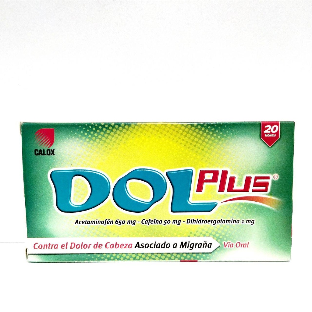 DOL PLUS 650MG 50MG 1MG X 20TAB CALOX