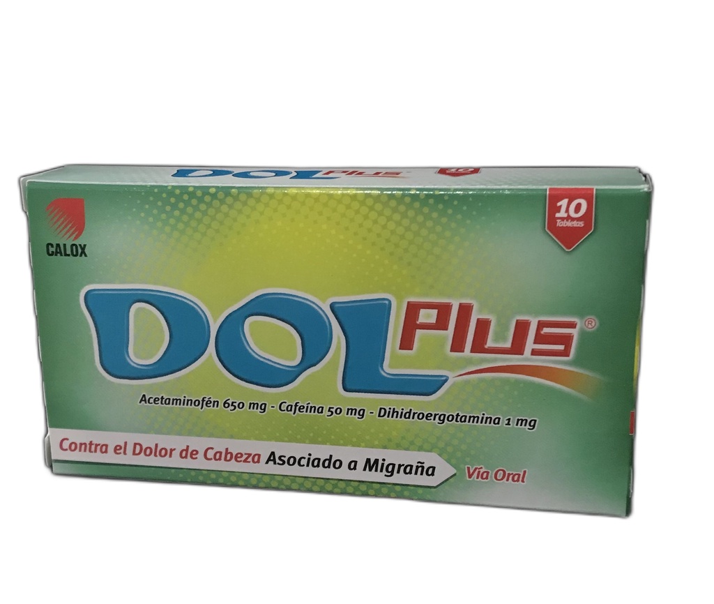 DOL PLUS 650MG/50MG/1MG X10TAB CALOX