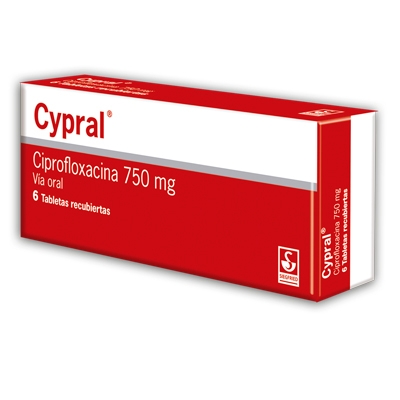 CYPRAL 750MG X 6TABL CIPROFLOXACINA MEYER