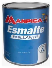 ESMALTE BRILLANTE MANPICA GRIS 1/4 GALON