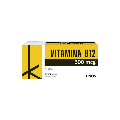 VITAMINA B12 500MCG X 20CAPS KLINOS