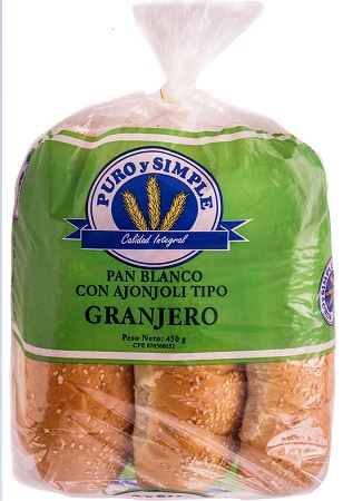 PAN PURO Y SIMPLE 450GR GRANJERO BLANCO