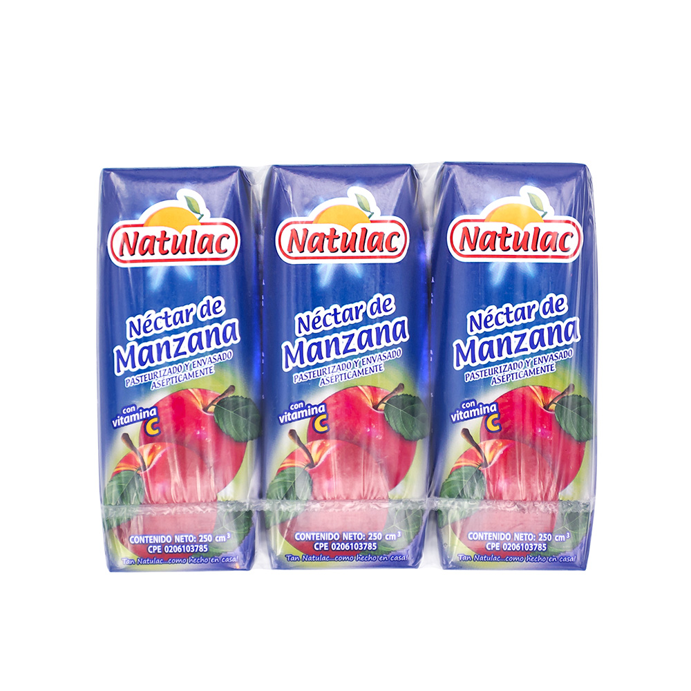 JUGO NATULAC 250ML MANZANA TRIPACK