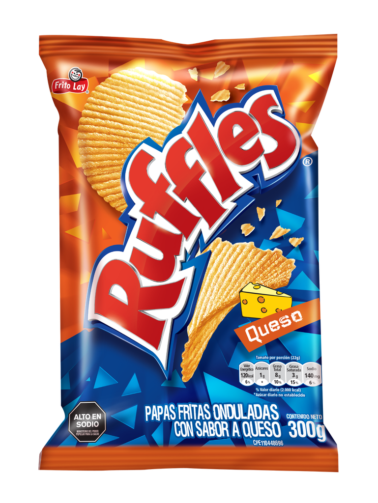 PAPAS RUFFLES 300GR QUESO