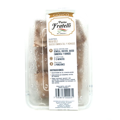 RAVIOLIS FRATELLI 400GR EMM HONG