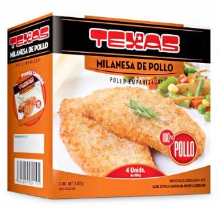MILANESA TEXAS 4X100GR DE POLLO