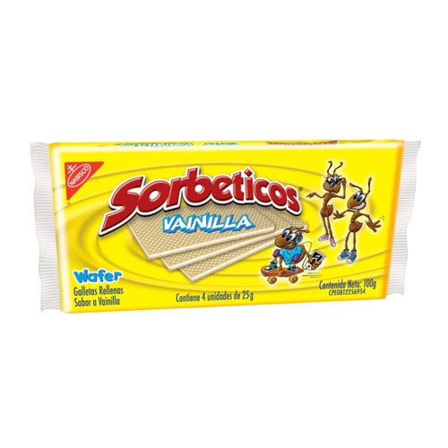 WAFER NABISCO 100GR SORBETICOS  VAINILLA