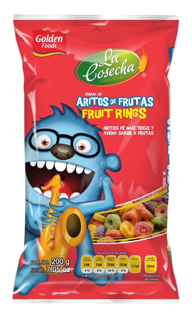 CEREAL LA COSECHA 200GR AROS DE MAÍZ FRU