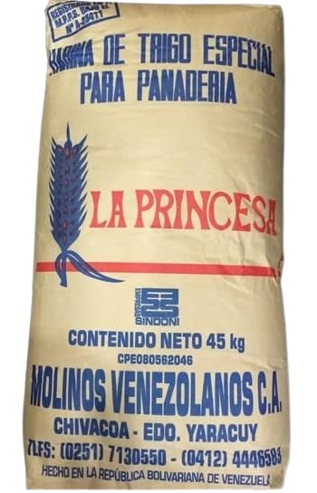 HARINA DE TRIGO LA PRINCESA 45KG PANADERA