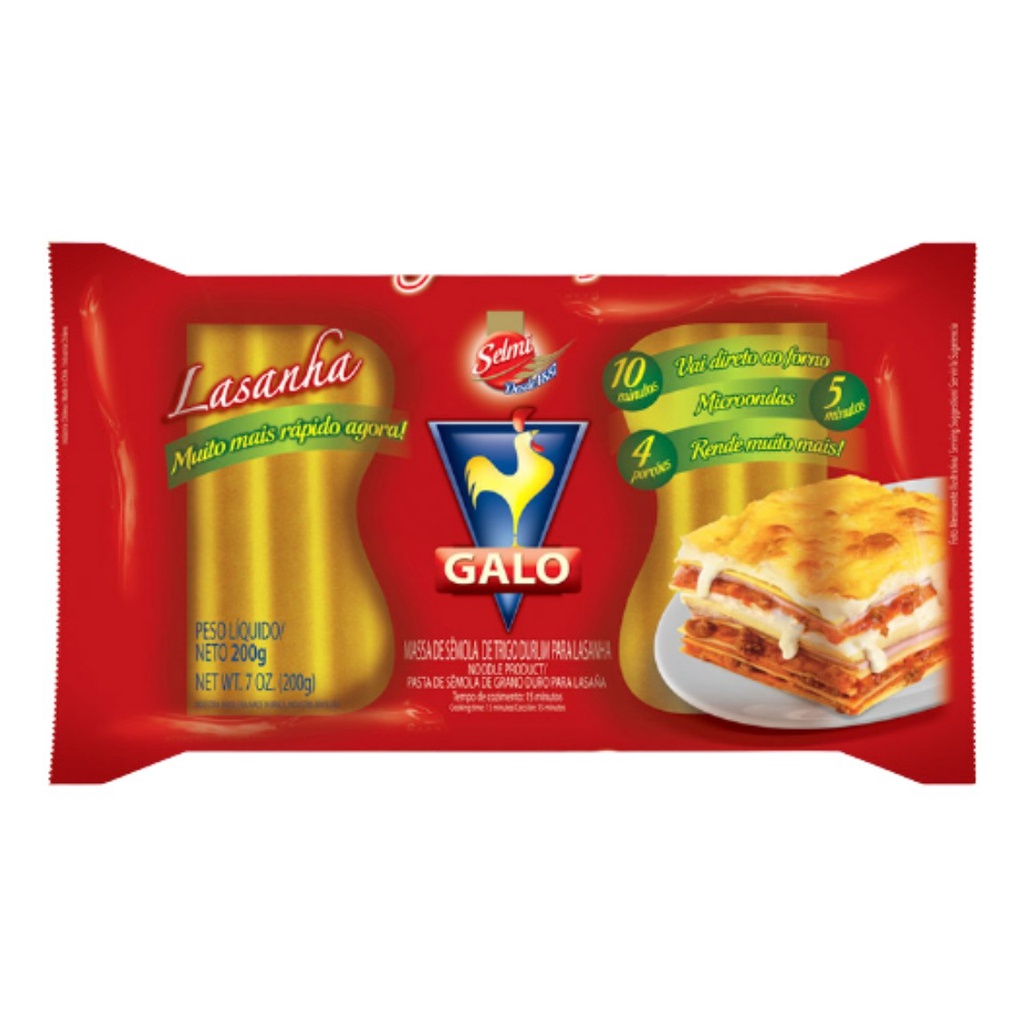 LASANHA GALO 200GR PRECOCIDA