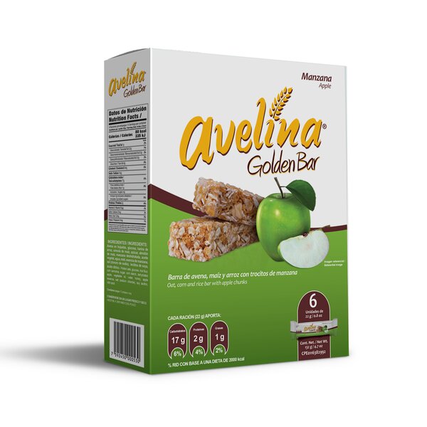 BARRA AVELINA 132GRS MANZANA CON TROZOS 