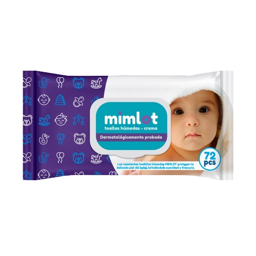 TOALLAS HUMEDAS MIMLOT 72UND CREMA
