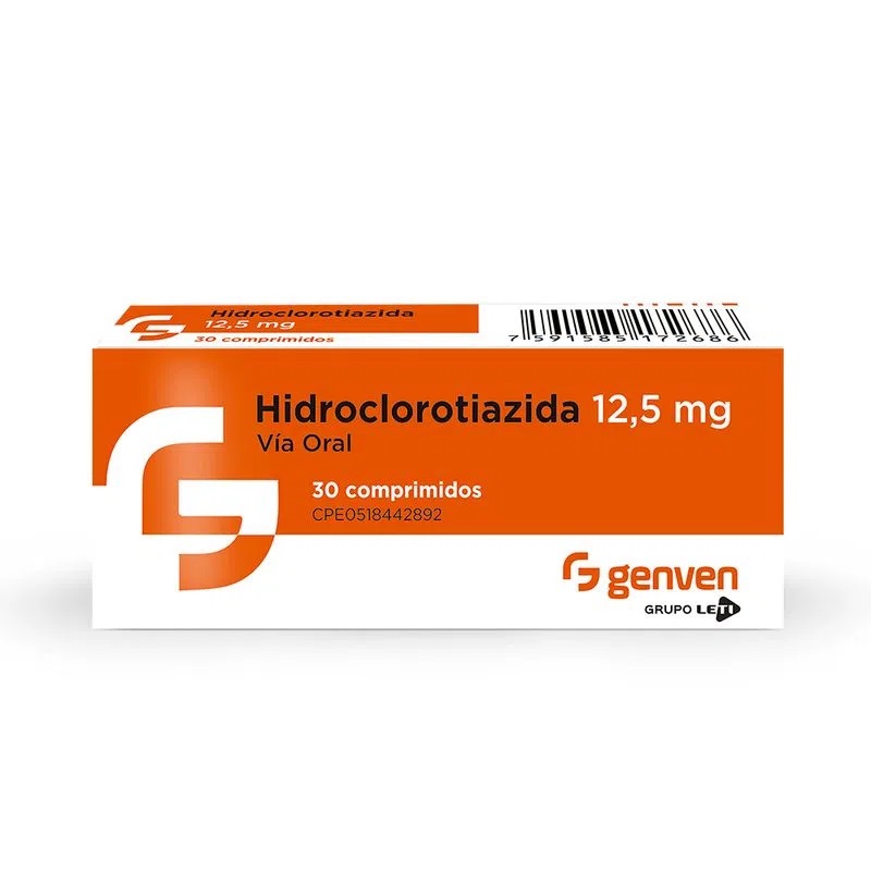 HIDROCLOROTIAZIDA 12,5MG X 30CAPS GENVEN