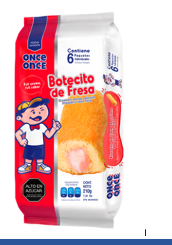BOTECITO ONCE ONCE 6X210GR FRESA
