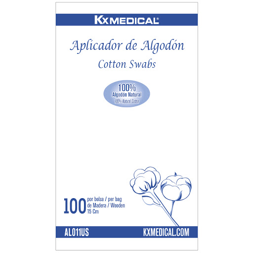 APLICADOR ALGODON  X 100UNID KX MEDICAL