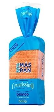 PAN SANDWICH CRUSTISSIMO 650GR BLANCO