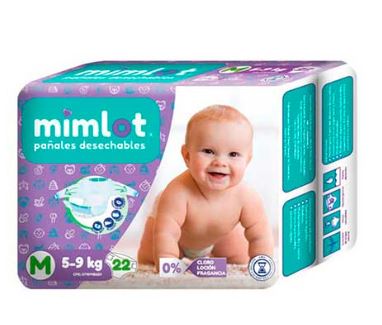 PAÑALES MIMLOT M 22UND