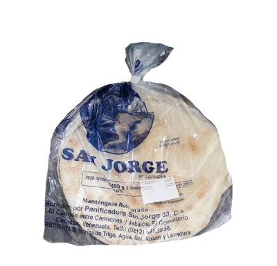 PAN ARABE SAN JORGE 450GR BLANCO