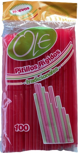PITILLOS OLE X 100UND RIGIDOS ROJO