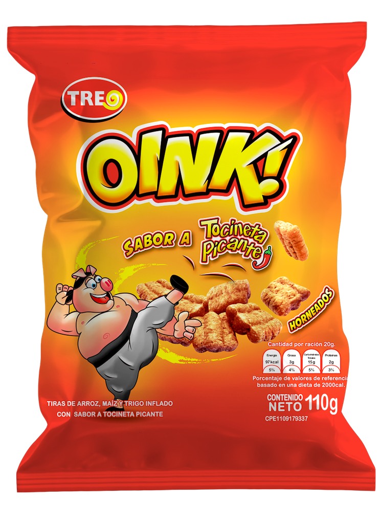 TOCINETA PICANTE OINK TREO 110GRS SNACK