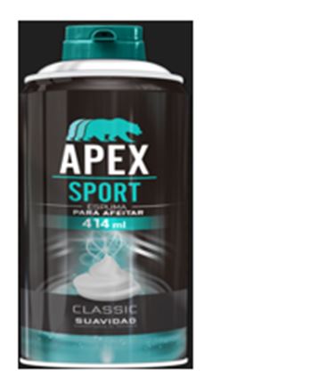 ESPUMA DE AFEITAR APEX 414ML SPORT