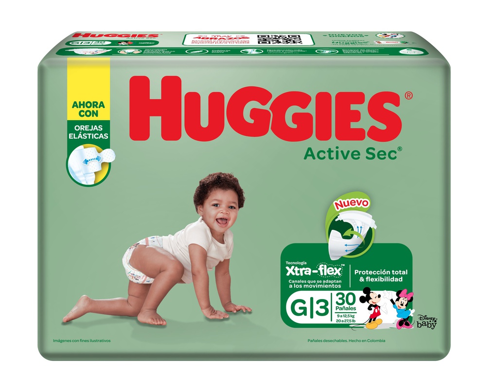 PAÑAL HUGGIES ACT SEC G 30UND