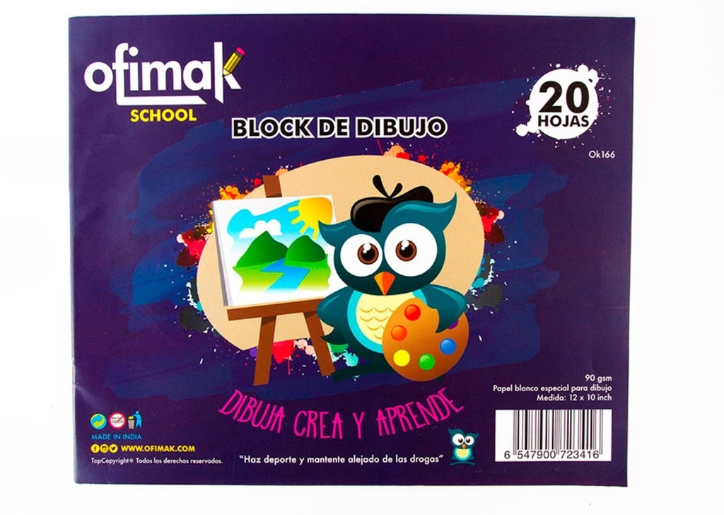 BLOCK DIBUJO 20HJ GRANDE OFIMAK OK166