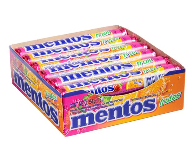 CARAMELOS MENTOS 12X354GR FRUTAS