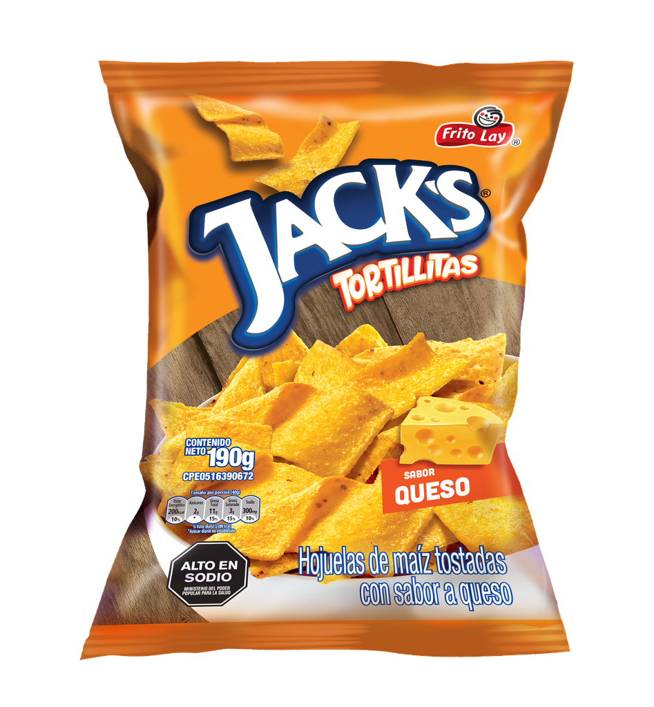 TORTILLITAS JACKS 190GR QUESO