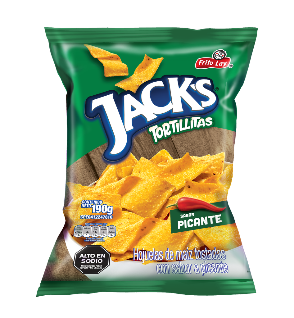 TORTILLITAS JACKS 190GR PICANTE