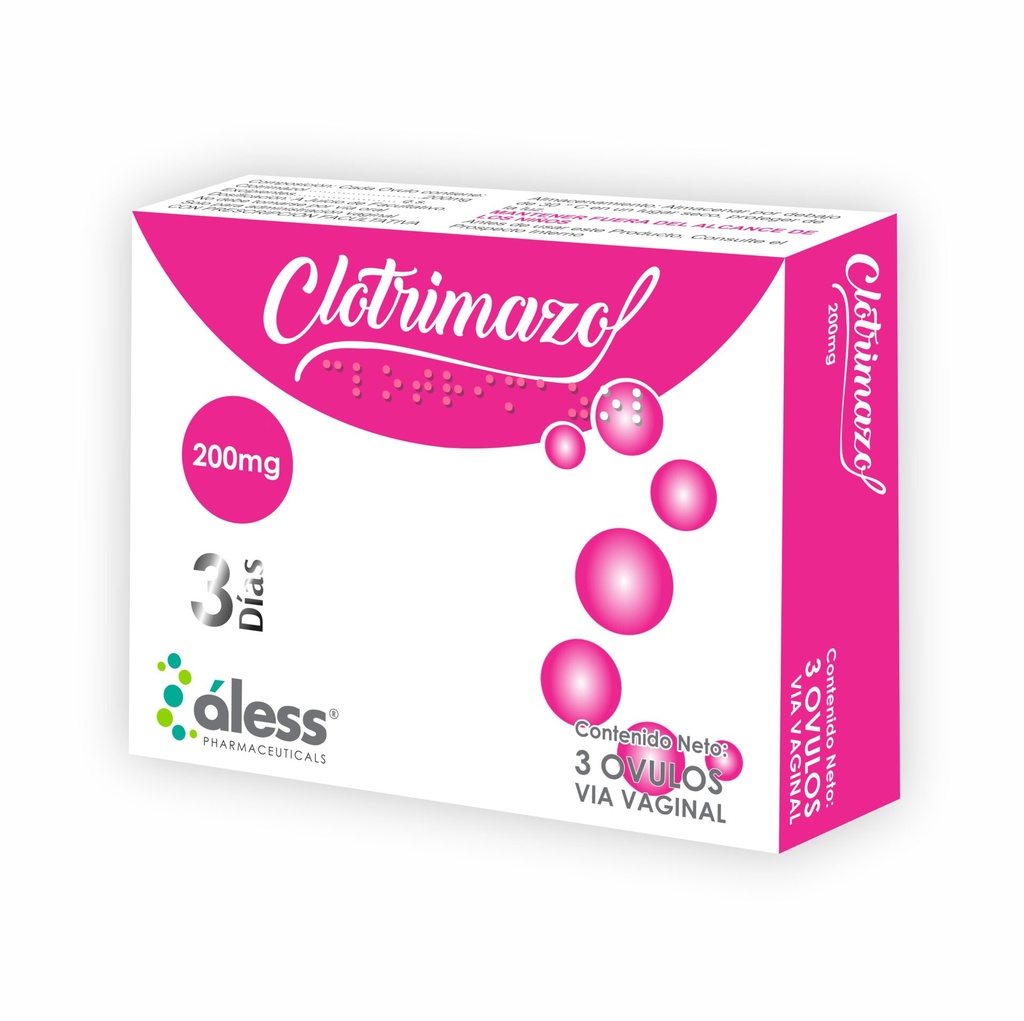 CLOTRIMAZOL 200MG X 3 OVULOS ALESS
