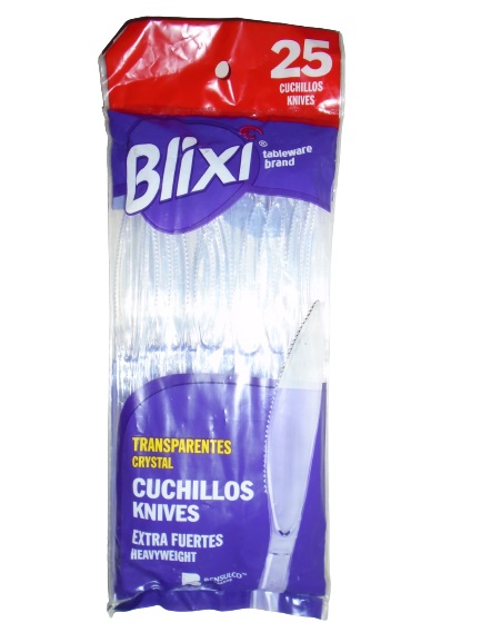 CUCHILLOS PLAST BLIXI 25 UNID TRANS