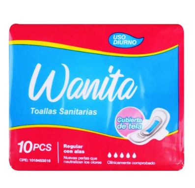 TOALLA SANIT WANITA 10UND DIA