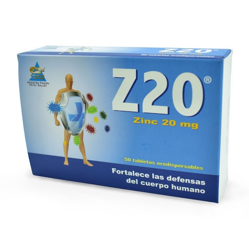 Z20 ZINC 20MG X 50TAB GLOBAL FARMA