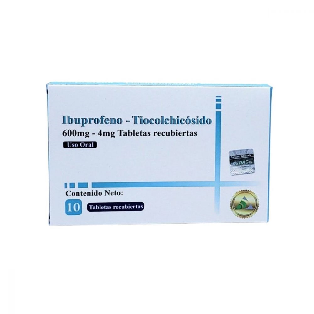 IBUPROFE+TIOCOLCHIC 600/4MG X 10TAB DAC55