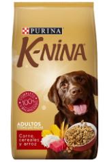 ALIMENTO P/PERRO KNINA 1KG ADULTO CARNE ARROZ