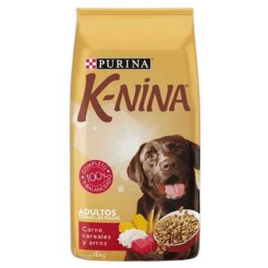 ALIMENTO P/PERRO KNINA 4KG CARNE CEREAL