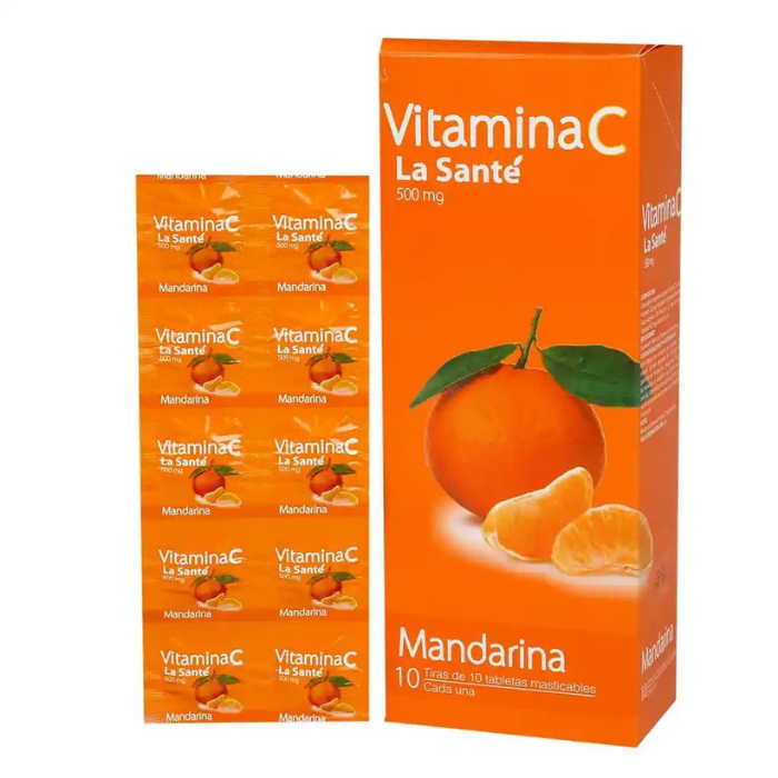 VITAMINA C 500MG X10TAB BLIST MANDARINA LA SANTE***